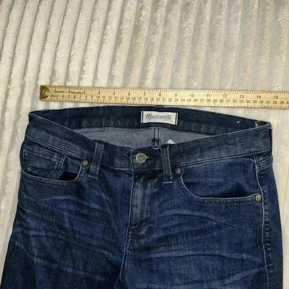 Madewell Skinny Skinny Ankle Jeans Women 29 Denim Zippers Stretch Mid Rise - Picture 4 of 9